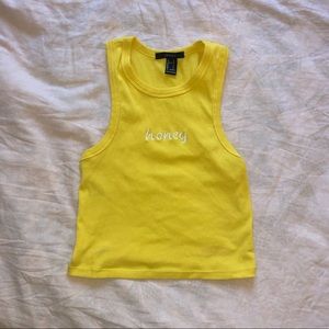 Yellow crop tank!